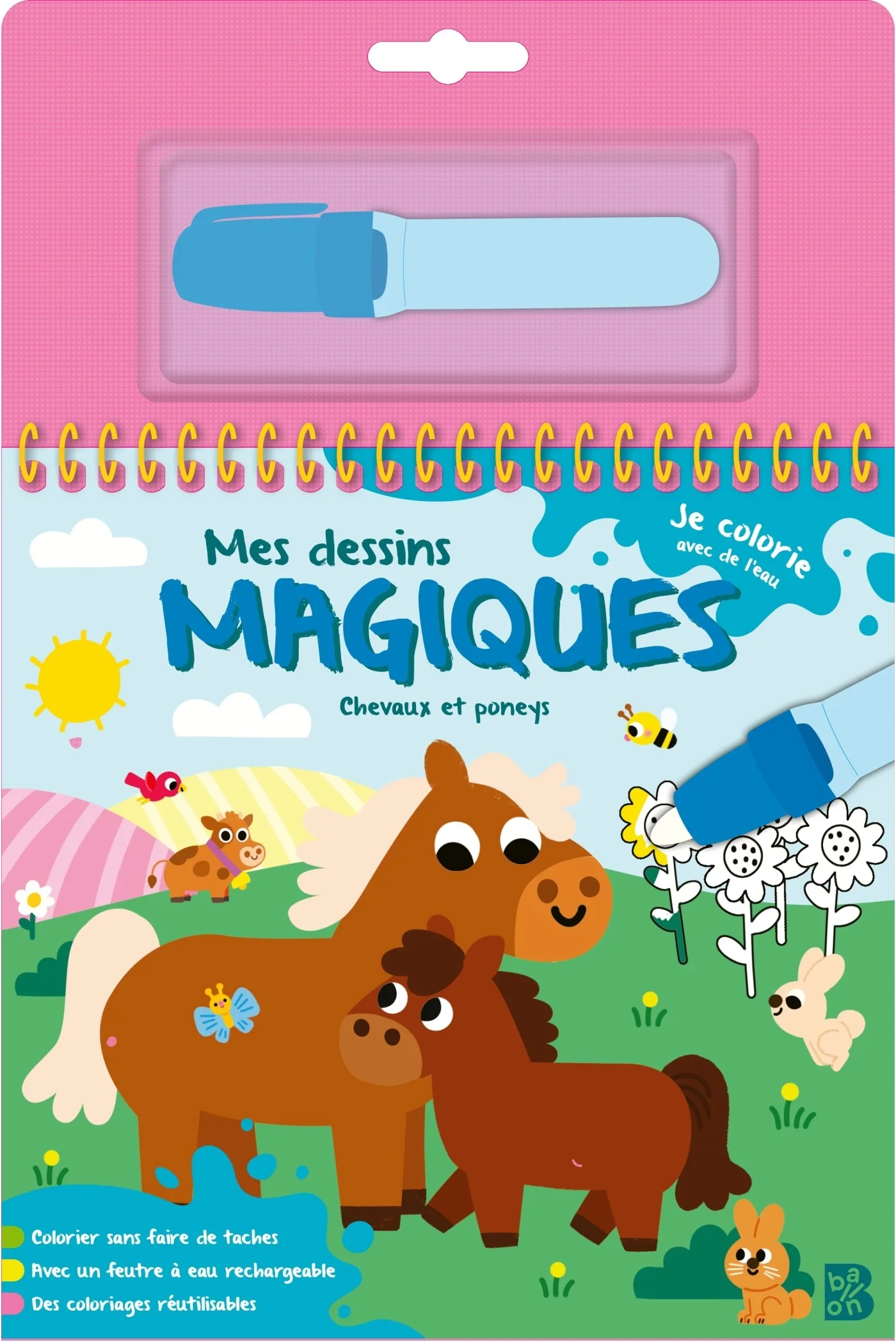 Couverture — Mes dessins magiques - Chevaux et poneys