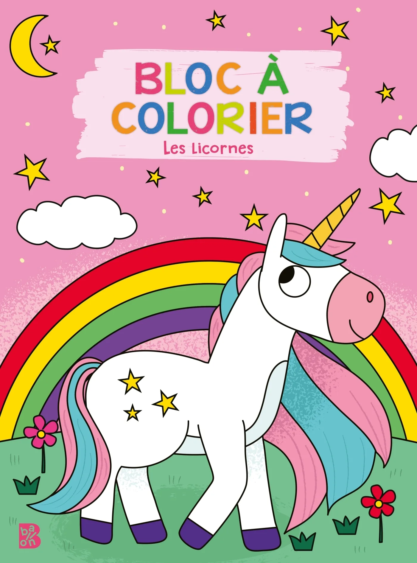 Couverture — Bloc à colorier - Les licornes