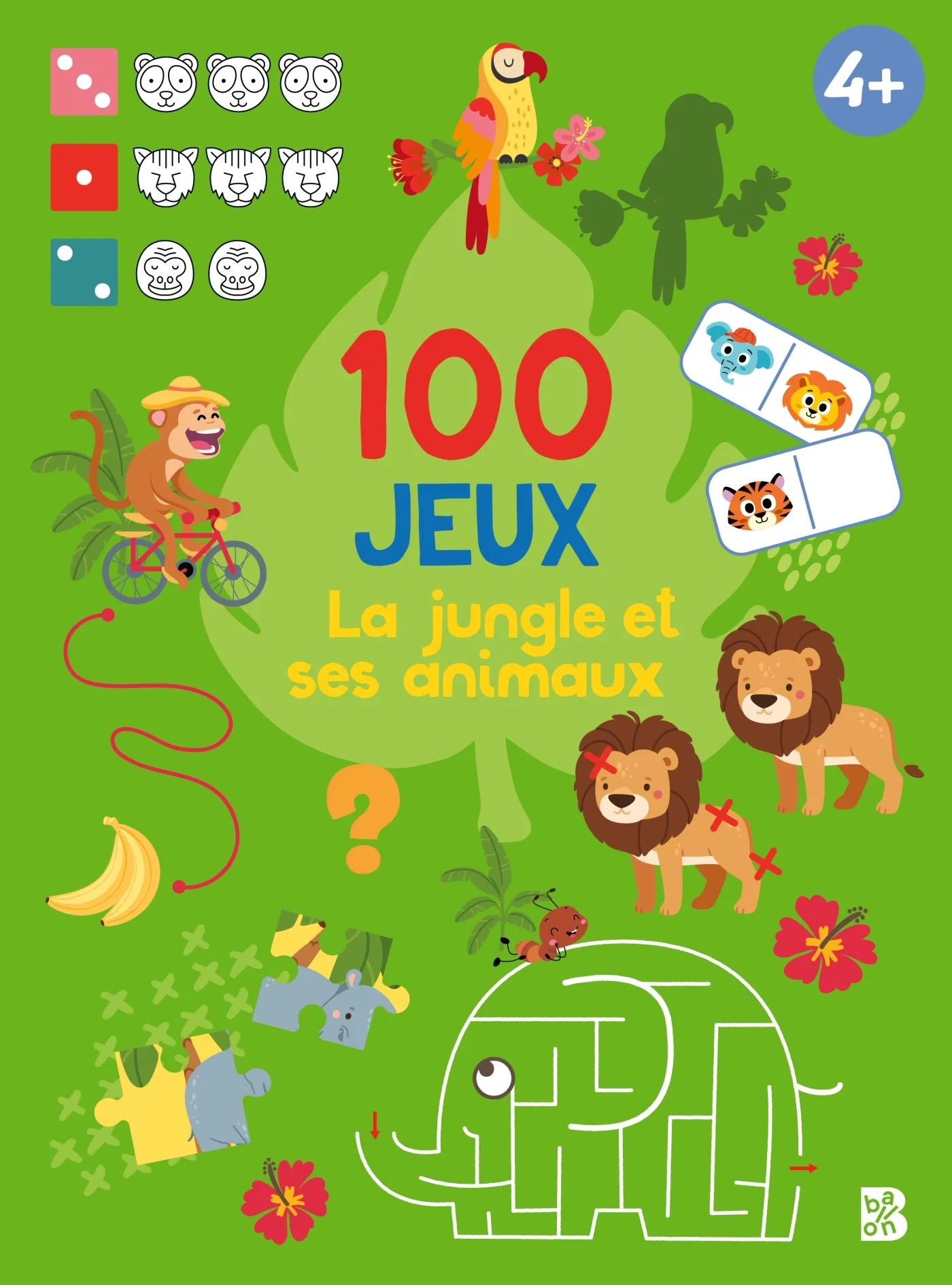 Couverture — 100 jeux - La jungle et ses animaux