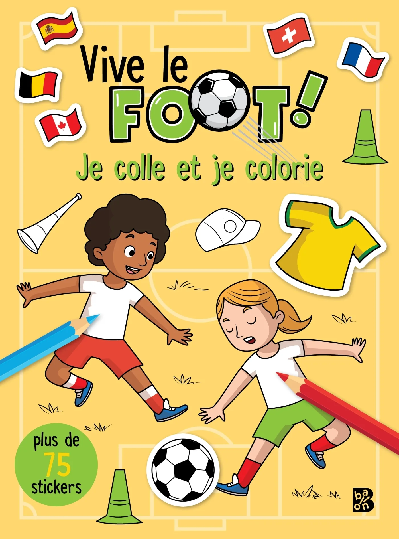 Couverture — Vive le foot - Je colle et je colorie