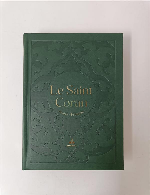 Le Saint Coran (édition bilingue français/arabe ; vert foncé, dorure)