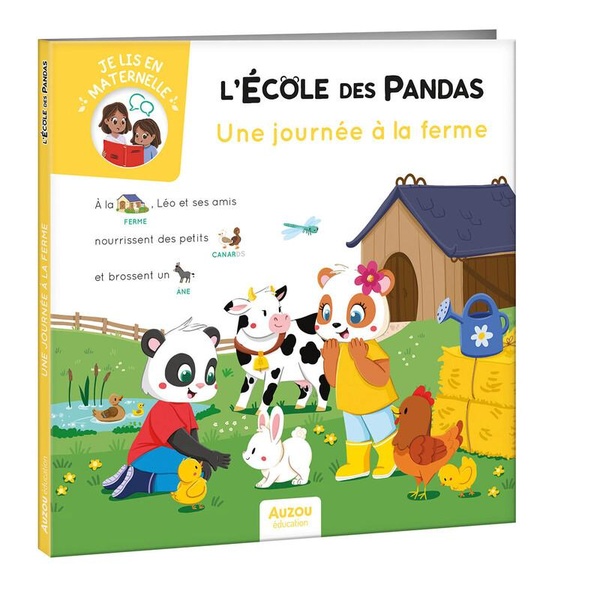 Couverture — Je lis en maternelle : L'école des pandas : Une journée à la ferme