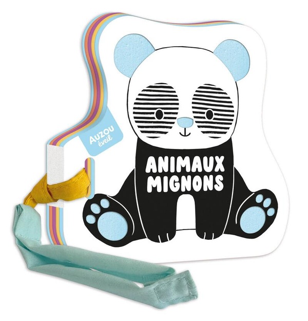 Mon premier livre poussette en noir et blanc : Animaux mignons