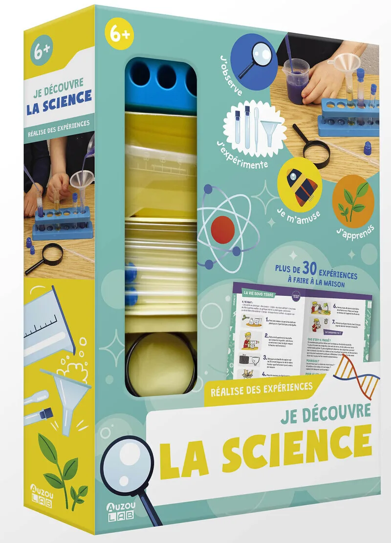 Couverture — Auzou lab' - je découvre la science