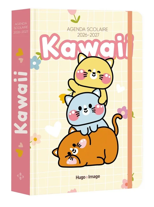 Couverture — Agenda scolaire Kawaii (édition 2026/2027)