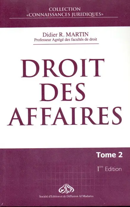 Couverture — Droit des Affaires - Tome 2