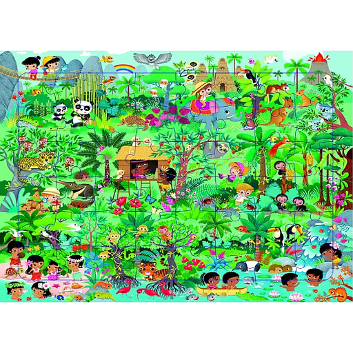 PUZZLE 48 PIECES - ANIMAUX DE LA JUNGLE