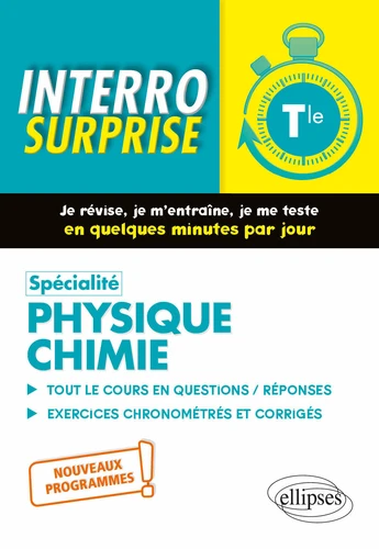 Couverture — Interro surprise : spécialité physique-chimie ; terminale - nouveaux programmes