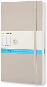 MOLESKINE Carnet kaki/beige couverture souple poche pag pointillés 9 X 14 CM