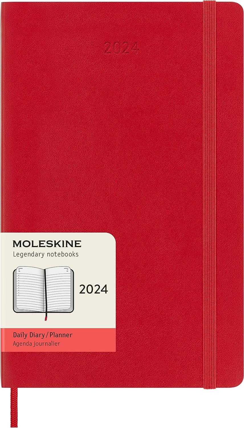 MOLESKINE Agenda journalier 2024 Pocket Soft Cover Red