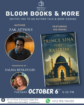Book signing on Tuesday, October 6th · 6:30 PM with Zak ATTIOUI