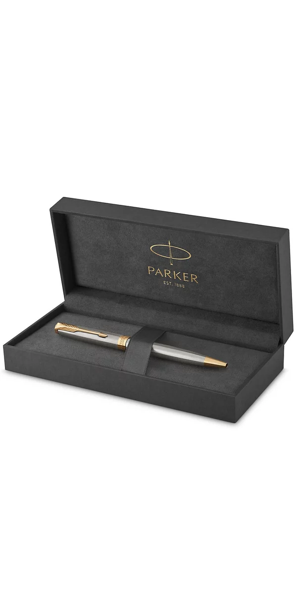 PARKER Stylo à bille Sonnet Bicolore Acier brossé GT S.à1931507